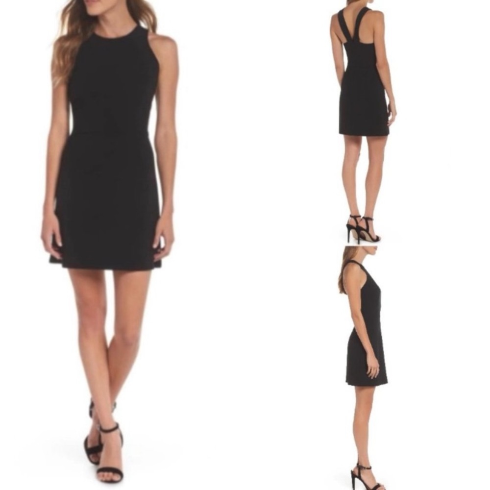 French Connection - Black V Back Tank Dress
